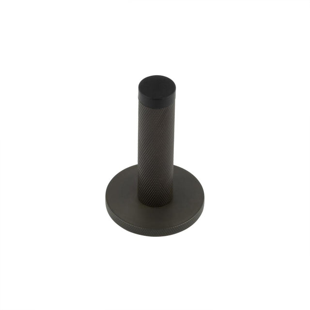 High quality image of Burlington - Knurled Wall Mounted Doorstops Knurled Rose Dark Bronze Sku. BUR-968DB-969DB