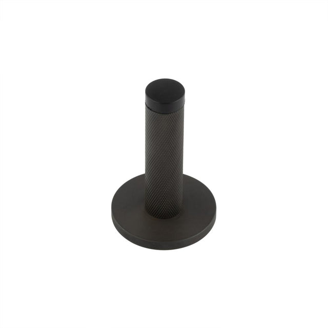 High quality image of Burlington - Knurled Wall Mounted Doorstops Plain Rose Dark Bronze Sku. BUR-968DB-971DB