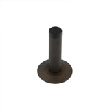 High quality image of Burlington - Knurled Wall Mounted Doorstops Chamfered Rose Dark Bronze Sku. BUR-968DB-972DB