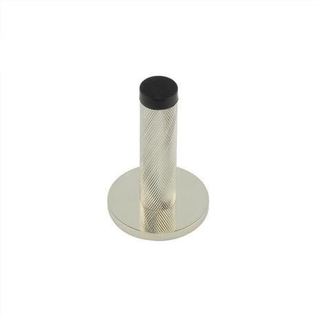 High quality image of Burlington - Knurled Wall Mounted Doorstops Knurled Rose Polished Nickel Sku. BUR-968PN-969PN