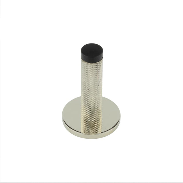 High quality image of Burlington - Knurled Wall Mounted Doorstops Plain Rose Polished Nickel Sku. BUR-968PN-971PN