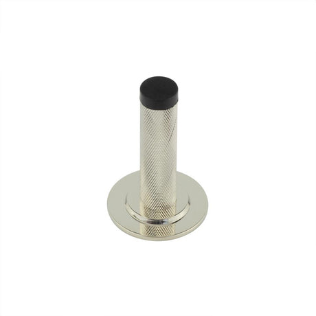 High quality image of Burlington - Knurled Wall Mounted Doorstops Stepped Rose Polished Nickel Sku. BUR-968PN-973PN