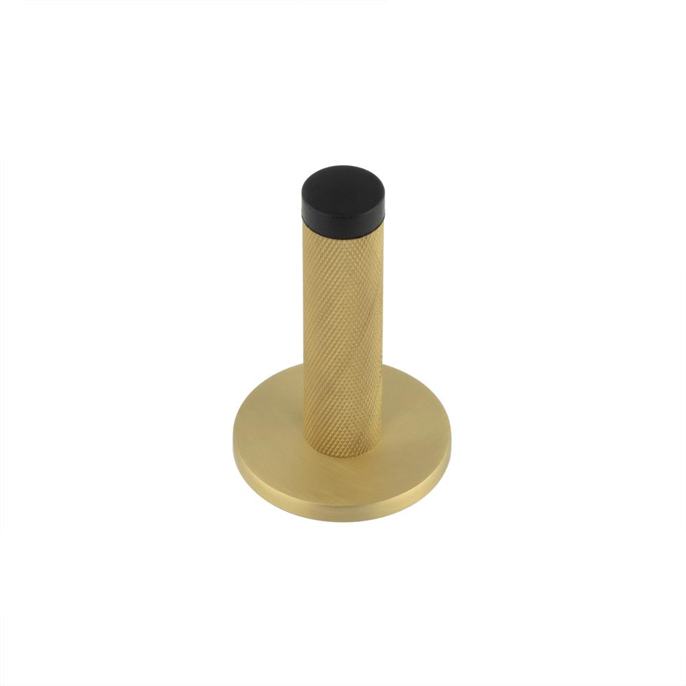 High quality image of Burlington - Knurled Wall Mounted Doorstops Plain Rose Satin Brass Sku. BUR-968SB-971SB