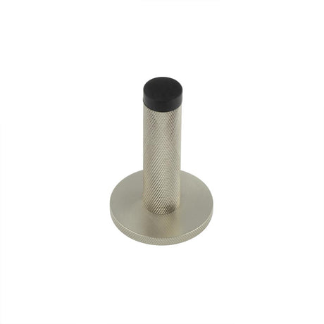 High quality image of Burlington - Knurled Wall Mounted Doorstops Knurled Rose Satin Nickel Sku. BUR-968SN-969SN