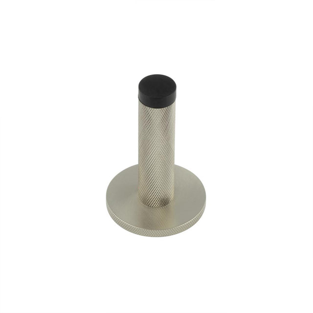 High quality image of Burlington - Knurled Wall Mounted Doorstops Knurled Rose Satin Nickel Sku. BUR-968SN-969SN