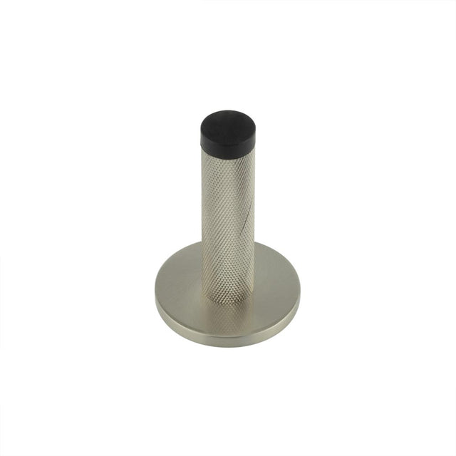 High quality image of Burlington - Knurled Wall Mounted Doorstops Plain Rose Satin Nickel Sku. BUR-968SN-971SN