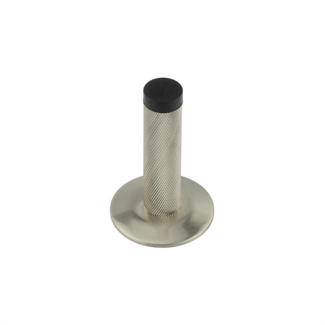High quality image of Burlington - Knurled Wall Mounted Doorstops Chamfered Rose Satin Nickel Sku. BUR-968SN-972SN