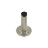 High quality image of Burlington - Knurled Wall Mounted Doorstops Reeded Rose Satin Nickel Sku. BUR-968SN-974SN