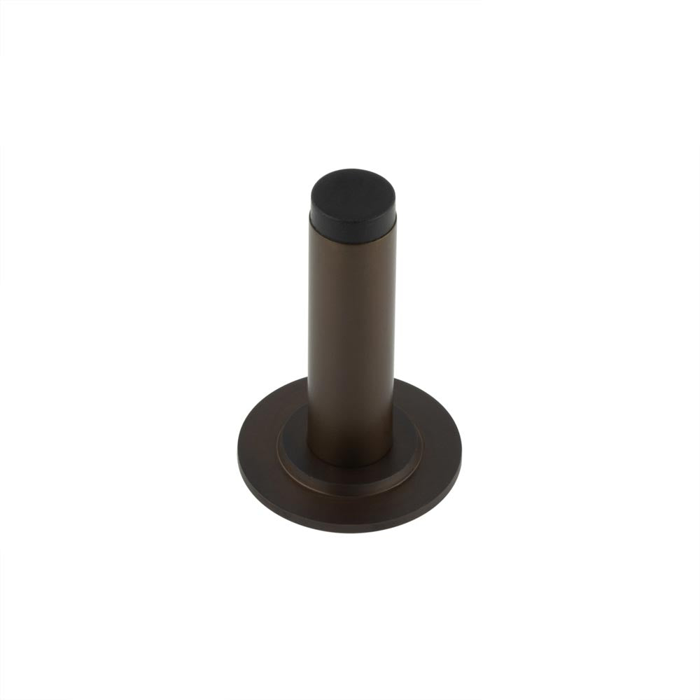 High quality image of Burlington - Plain Wall Mounted Door Stops Stepped Rose Dark Bronze Sku. BUR-970DB-973DB