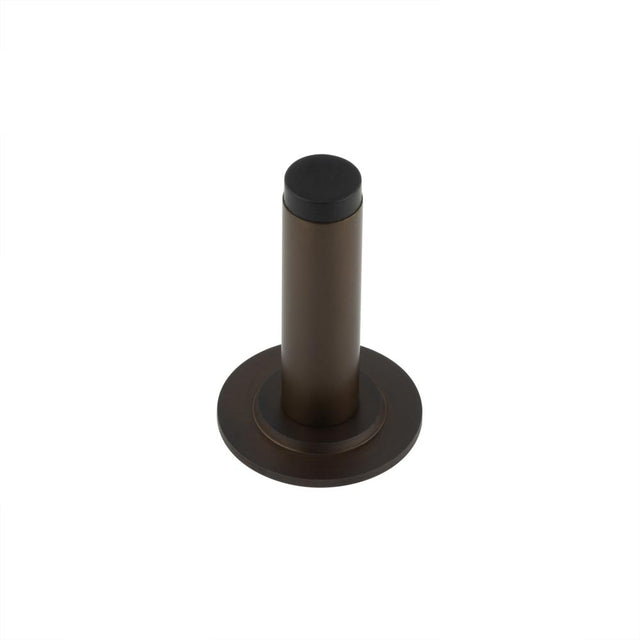 High quality image of Burlington - Plain Wall Mounted Door Stops Stepped Rose Dark Bronze Sku. BUR-970DB-973DB