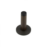 High quality image of Burlington - Plain Wall Mounted Door Stops Reeded Rose Dark Bronze Sku. BUR-970DB-974DB