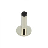High quality image of Burlington - Plain Wall Mounted Door Stops Knurled Rose Polished Nickel Sku. BUR-970PN-969PN
