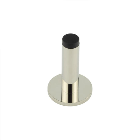 High quality image of Burlington - Plain Wall Mounted Door Stops Knurled Rose Polished Nickel Sku. BUR-970PN-969PN