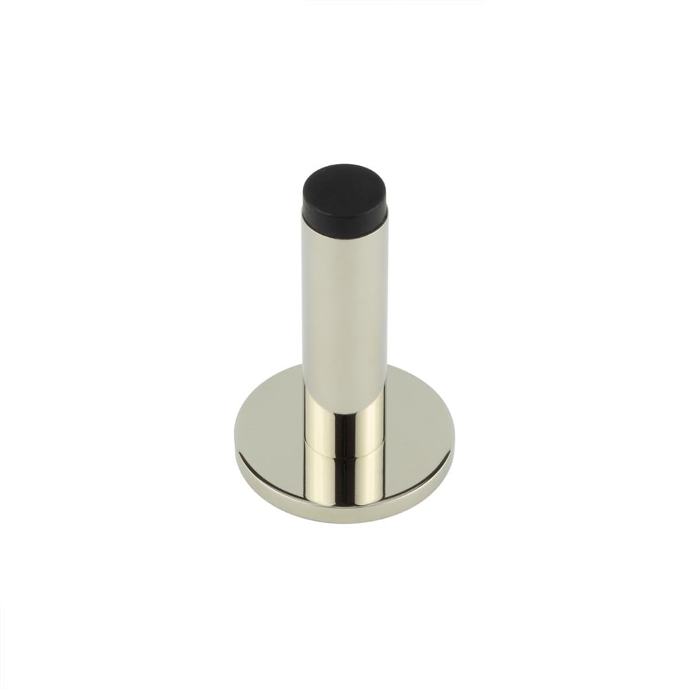 This is an image showing the Frelan - Burlington Plain Wall Mounted Door Stops Plain Rose Polished Nickel available to order from Trade Door Handles in Kendal