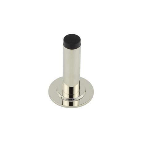 This is an image showing the Frelan - Burlington Plain Wall Mounted Door Stops Stepped Rose Polished Nickel available to order from Trade Door Handles in Kendal