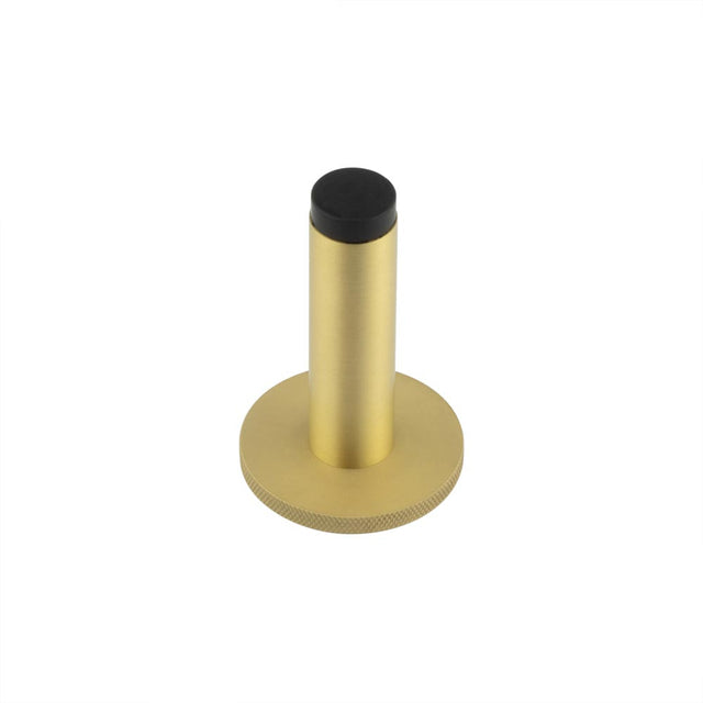High quality image of Burlington - Plain Wall Mounted Door Stops Knurled Rose Satin Brass Sku. BUR-970SB-969SB