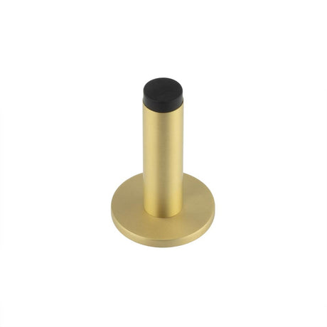 This is an image showing the Frelan - Burlington Plain Wall Mounted Door Stops Plain Rose Satin Brass available to order from Trade Door Handles in Kendal