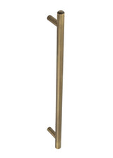 High quality image of Burlington - Belgrave Pull Handles 425 X 20mm Bolt Through Antique Brass Sku. BUR1000AB