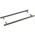 High quality image of Burlington - Belgrave Pull Handles 425 X 20mm Back to Back Dark Bronze Sku. BUR1000DBB2B