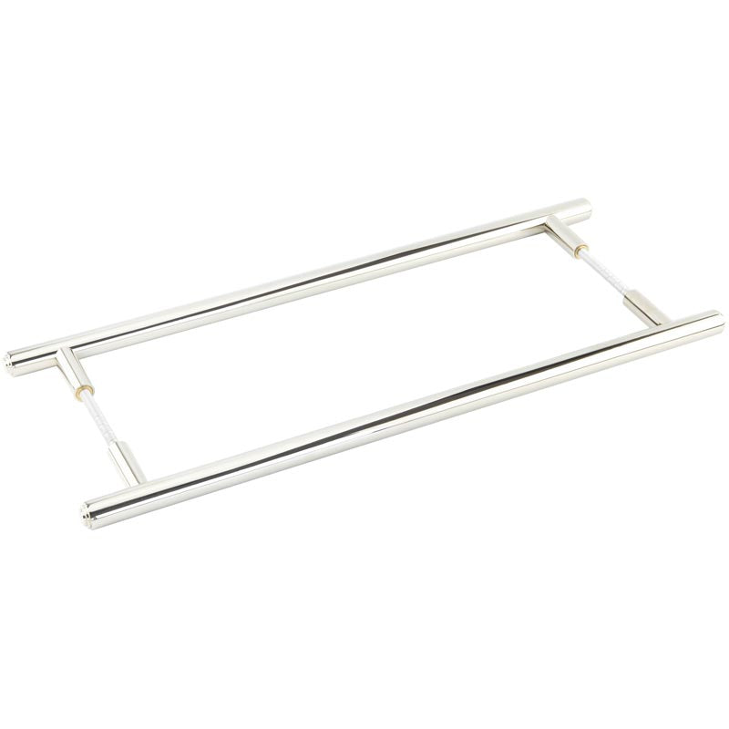High quality image of Burlington - Belgrave Pull Handles 425 X 20mm Back to Back Polished Nickel Sku. BUR1000PNB2B