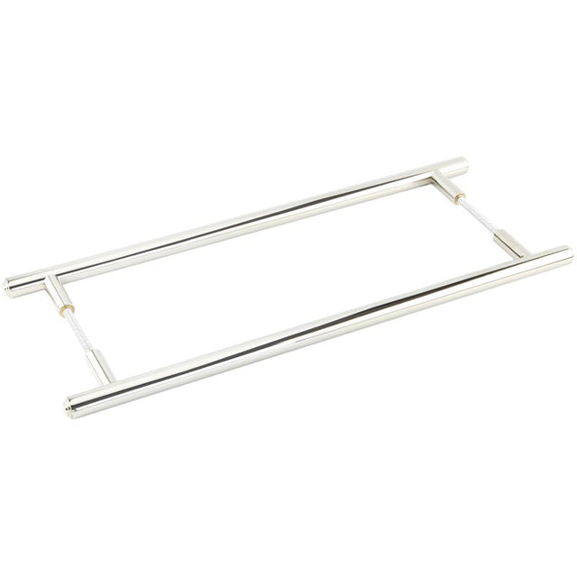 High quality image of Burlington - Belgrave Pull Handles 425 X 20mm Back to Back Polished Nickel Sku. BUR1000PNB2B