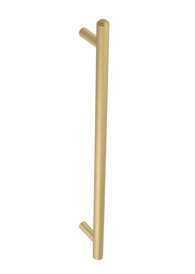 High quality image of Burlington - Belgrave Pull Handles 425 X 20mm Bolt Through Satin Brass Sku. BUR1000SB