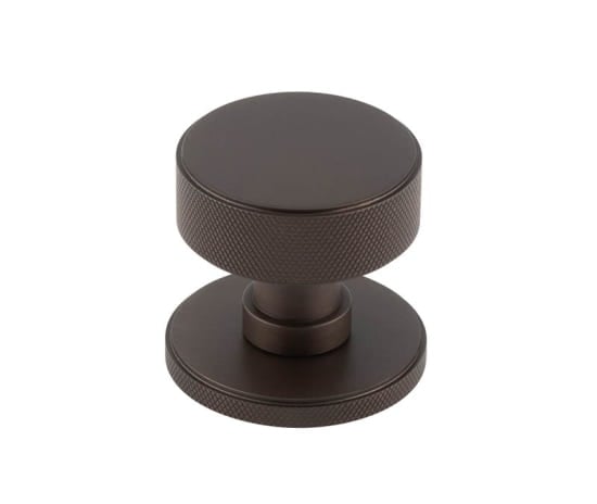 This is an image showing the Burlington - Dark Bronze Westbourne Knurled Mortice Door Knobs available to order from Trade Door Handles in Kendal