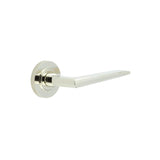 High quality image of Burlington - Mayfair Door Handle on Knurled Rose Polished Nickel Sku. BUR10KIT161