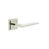 High quality image of Burlington - Mayfair Door Handle on Square Stepped Rose Polished Nickel Sku. BUR10KIT163