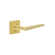 High quality image of Burlington - Mayfair Door Handles Square Stepped Satin Brass Sku. BUR10KIT241