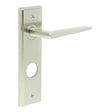 High quality image of Burlington - Mayfair Door Handle Din Bathroom Backplate Satin Nickel Sku. BUR10KIT325