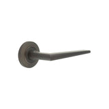 High quality image of Burlington - Mayfair Door Handle on Chamfered Rose Dark Bronze Sku. BUR10KIT80