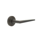 High quality image of Burlington - Mayfair Door Handle on Reeded Rose Dark Bronze Sku. BUR10KIT82