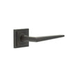 High quality image of Burlington - Mayfair Door Handle on Square Stepped Rose Dark Bronze Sku. BUR10KIT85