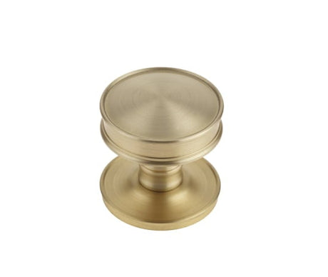 This is an image showing the Burlington - Berkeley cupboard knob - Satin Brass available to order from Trade Door Handles in Kendal