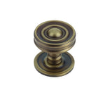 High quality image of Burlington - Bloomsbury Cupboard Knobs Antique Brass Sku. BUR111AB