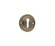 This is an image showing the Burlington - 40mm AB Std keyway escutcheon available to order from Trade Door Handles in Kendal