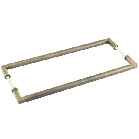 High quality image of Burlington - Westminster Pull Handles 425 X 20mm Back to Back Antique Brass Sku. BUR130ABB2B