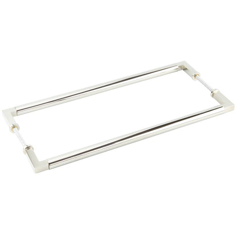High quality image of Burlington - Westminster Pull Handles 425 X 20mm Back to Back Polished Nickel Sku. BUR130PNB2B