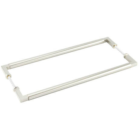 High quality image of Burlington - Westminster Pull Handles 425 X 20mm Back to Back Satin Nickel Sku. BUR130SNB2B