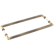 High quality image of Burlington - Piccadilly Pull Handles 425 X 20mm Back to Back Antique Brass Sku. BUR140ABB2B