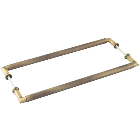 High quality image of Burlington - Piccadilly Pull Handles 425 X 20mm Back to Back Antique Brass Sku. BUR140ABB2B