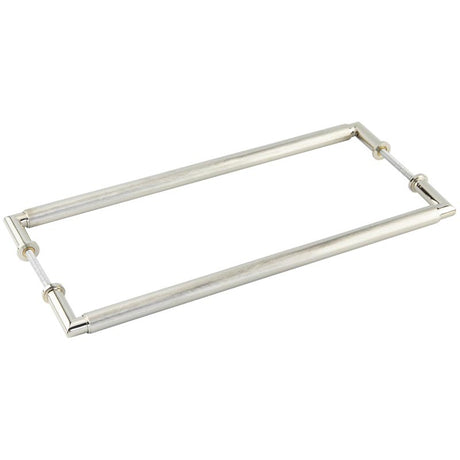 High quality image of Burlington - Piccadilly Pull Handles 425 X 20mm Back to Back Polished Nickel Sku. BUR140PNB2B