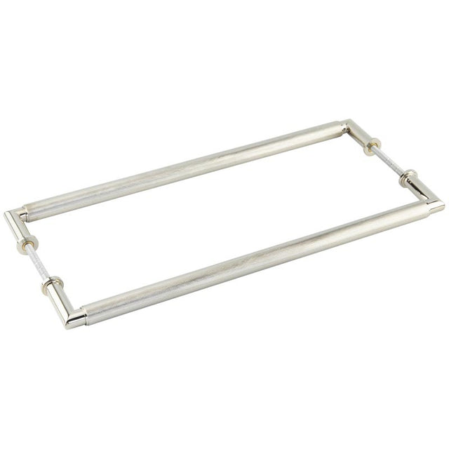 High quality image of Burlington - Piccadilly Pull Handles 425 X 20mm Back to Back Polished Nickel Sku. BUR140PNB2B