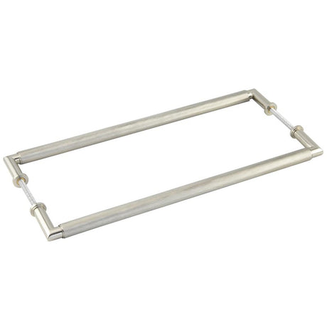 High quality image of Burlington - Piccadilly Pull Handles 425 X 20mm Back to Back Satin Nickel Sku. BUR140SNB2B