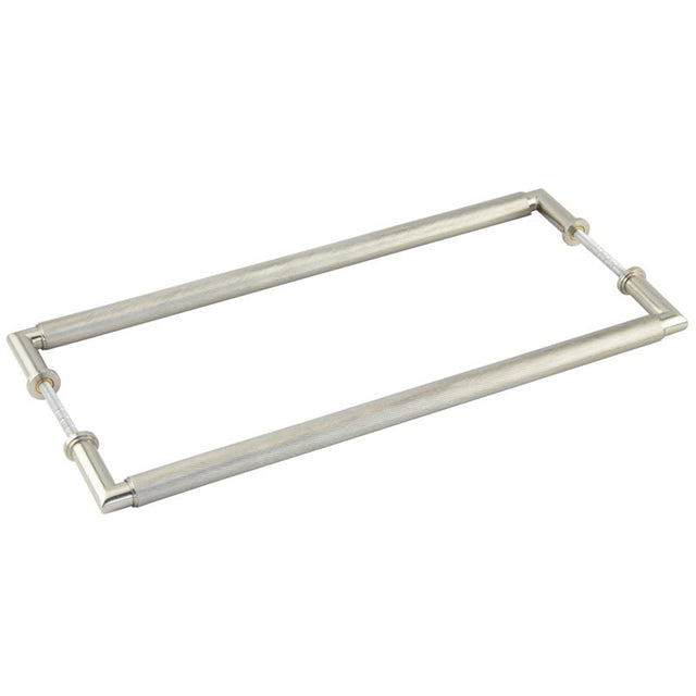 High quality image of Burlington - Piccadilly Pull Handles 425 X 20mm Back to Back Satin Nickel Sku. BUR140SNB2B