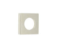 This is an image showing the Burlington - 52x52mm PN plain square outer rose for levers and t&r available to order from Trade Door Handles in Kendal