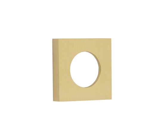 This is an image showing the Burlington - 52x52mm SB plain square outer rose for levers and t&r available to order from Trade Door Handles in Kendal