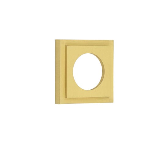 This is an image showing the Burlington - 52x52mm SB stepped square outer rose for levers and t&r available to order from Trade Door Handles in Kendal