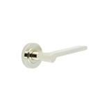 High quality image of Burlington - Fitzrovia Door Handles Plain Rose Polished Nickel Sku. BUR15KIT157